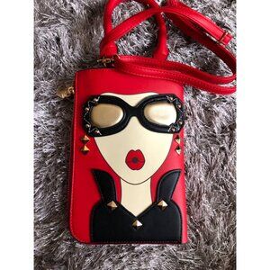 Unique 3D Lady Face PU Leather Satchel Funky Hobo & Crossbody Bags for Women's